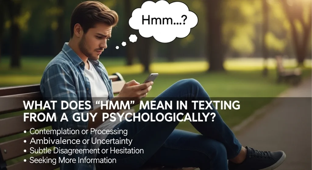 What Does Hmm Mean in Texting From a Guy Psychologically?