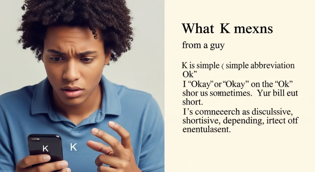 What Does K Mean in Texting From a Guy? Basic Definition Explained