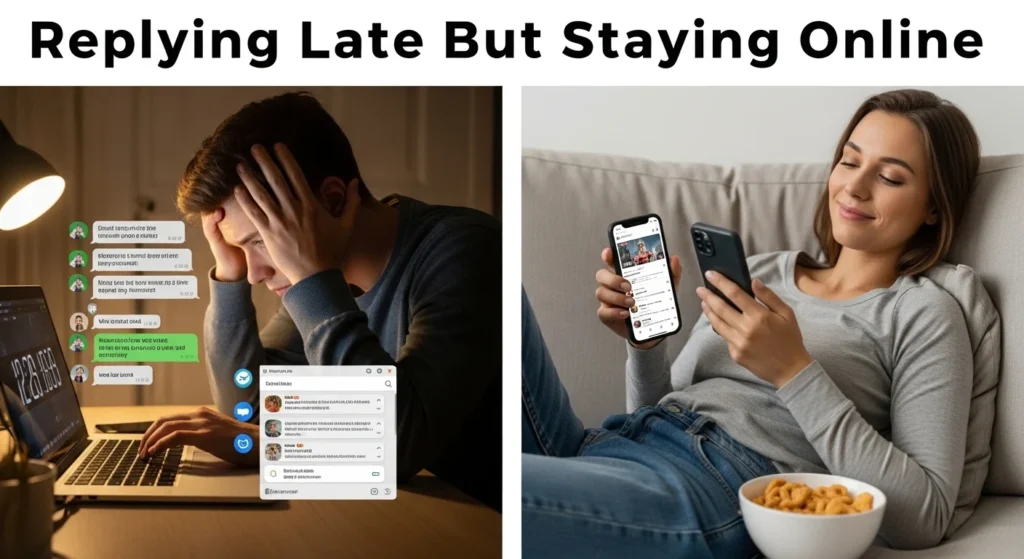 What Does “Replying Late But Staying Online” Really Mean?