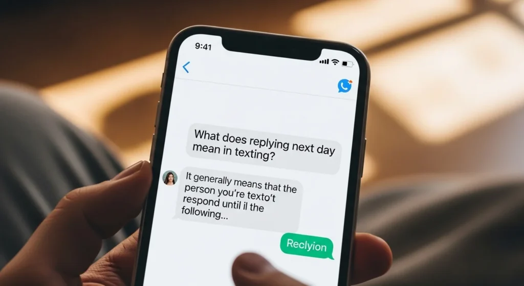 What Does Replying Next Day Mean in Texting?