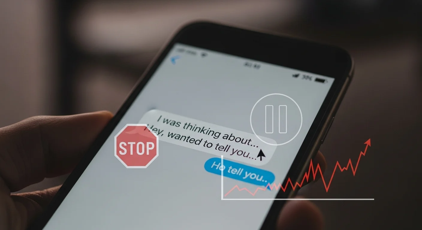 What Does Texting Then Stopping Mean