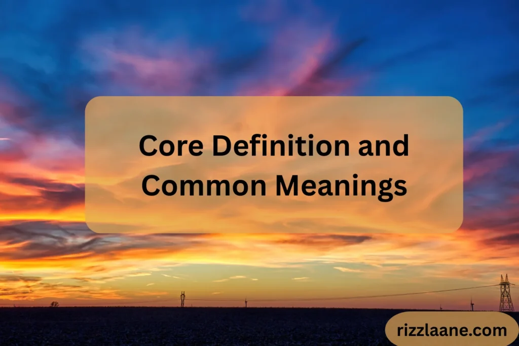 Core Definition and Common Meanings
