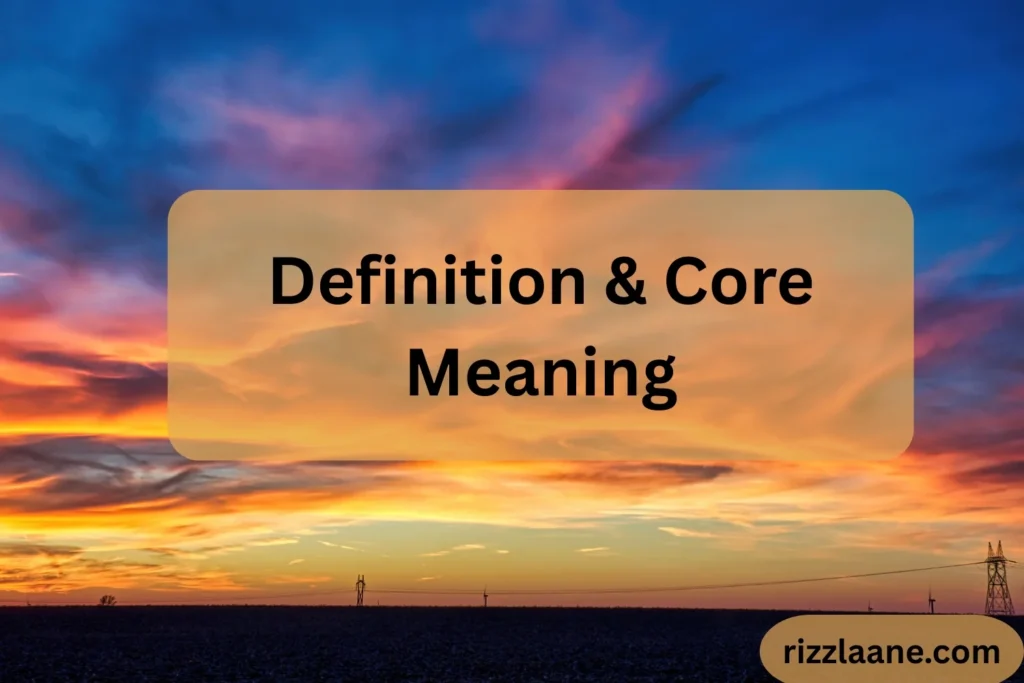 Definition & Core Meaning