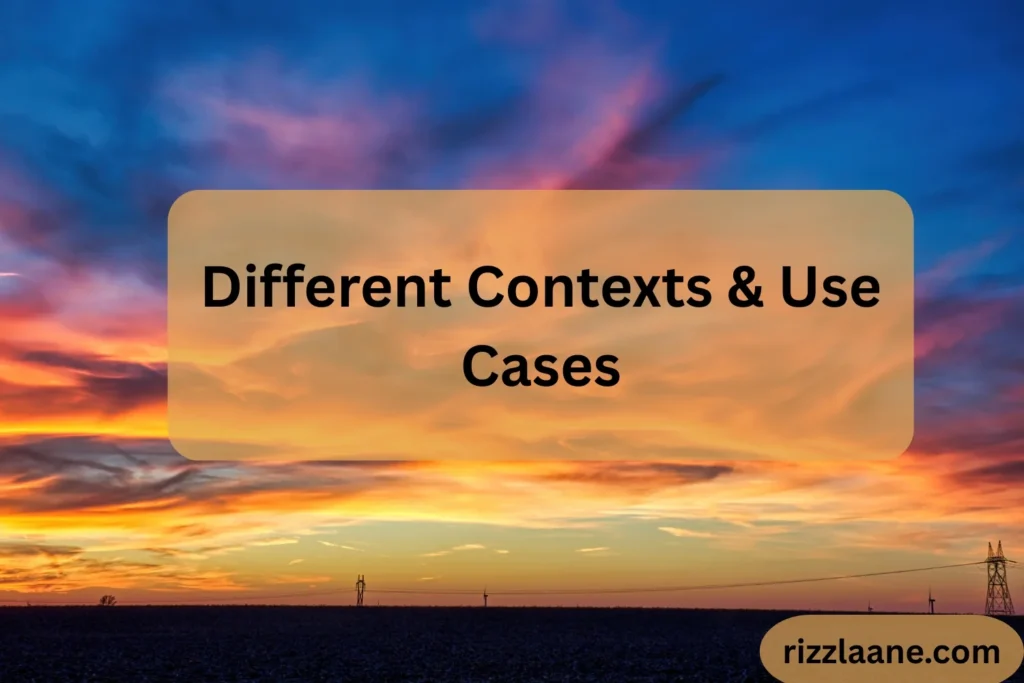 Different Contexts & Use Cases