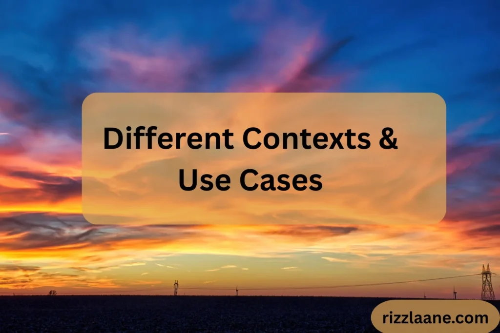 Different Contexts & Use Cases