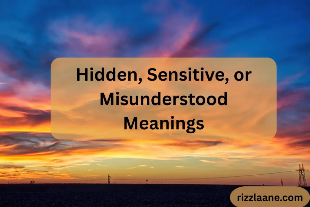 Hidden, Sensitive, or Misunderstood Meanings