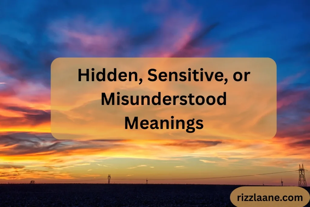 Hidden, Sensitive, or Misunderstood Meanings