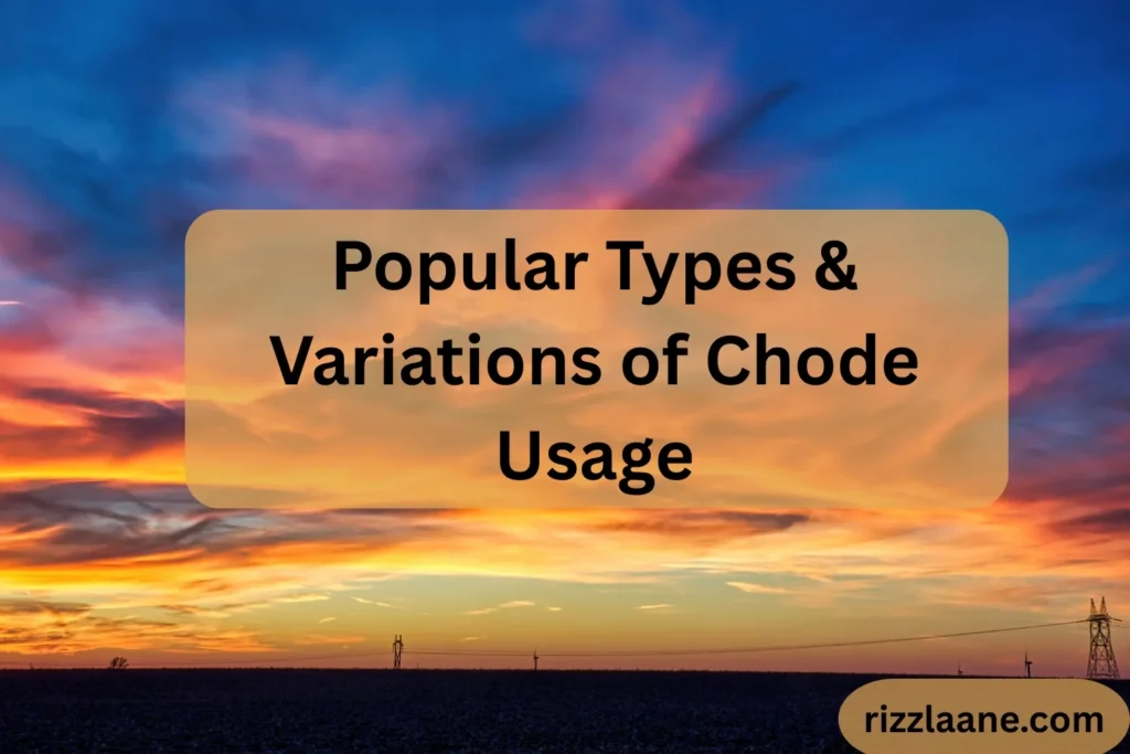 Popular Types & Variations of Chode Usage