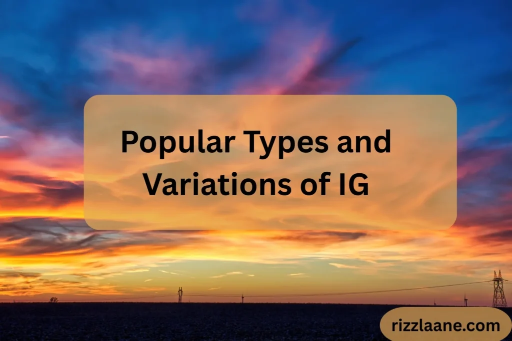 Popular Types and Variations of IG